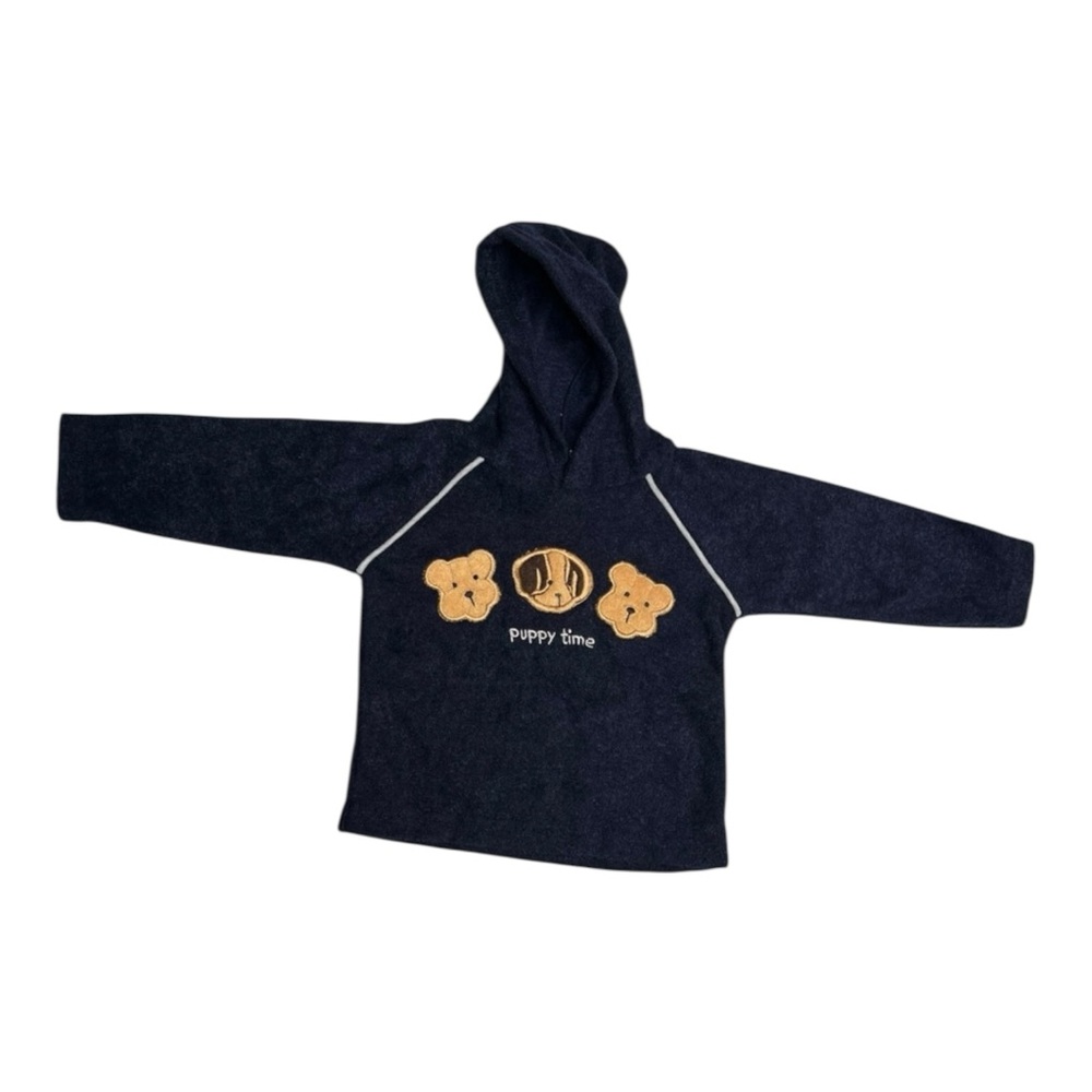 Tad Little 90s Vintage Blue Puppy Time Sweatshirt Sz 6/9 M